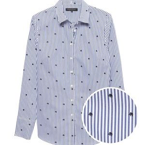 Banana Republic Riley Tailored-Fit Elephant Print Shirt